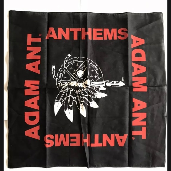 Rare NWOT Adam Ant Official 2017 Anthems Concert Tour Bandana - Picture 1 of 4